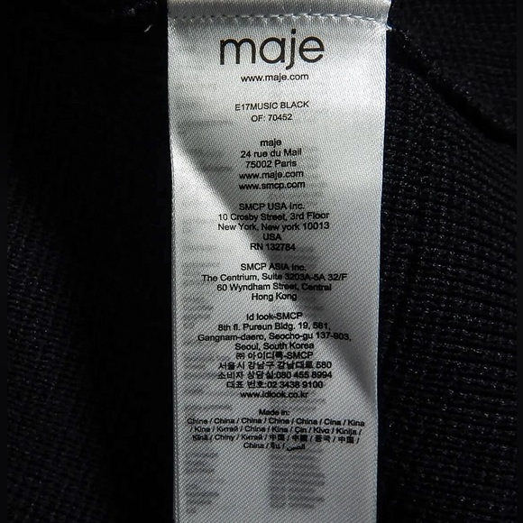 MAJE Music Knitted Black Cardigan Size 1 Small - Picture 2 of 10